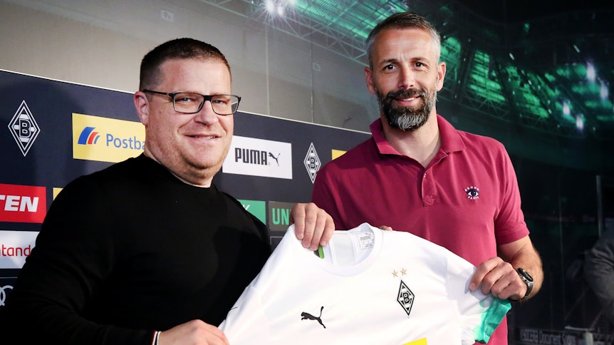 Seit 2019 arbeiten Max Eberl und Marco Rose als Sportdirektor und Trainer bei Borussia Mönchengladbach zusammen.