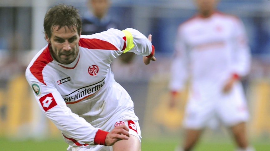 Gladbachs Trainer Marco Rose ist im Oktober 2007 mit Mainz 05 zu Gast in München.