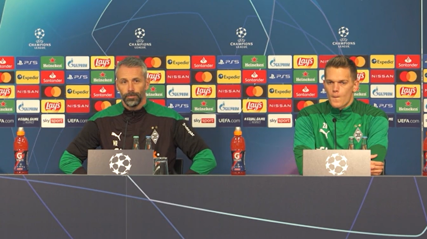 Marco Rose und Matthias Ginter stellten sich vor dem Spiel gegen Real Madrid den Fragen der Journalisten.