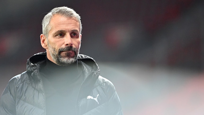 Gladbachs Trainer Marco Rose verlor das letzte Spiel vor der Länderspielpause bei Bayer Leverkusen.