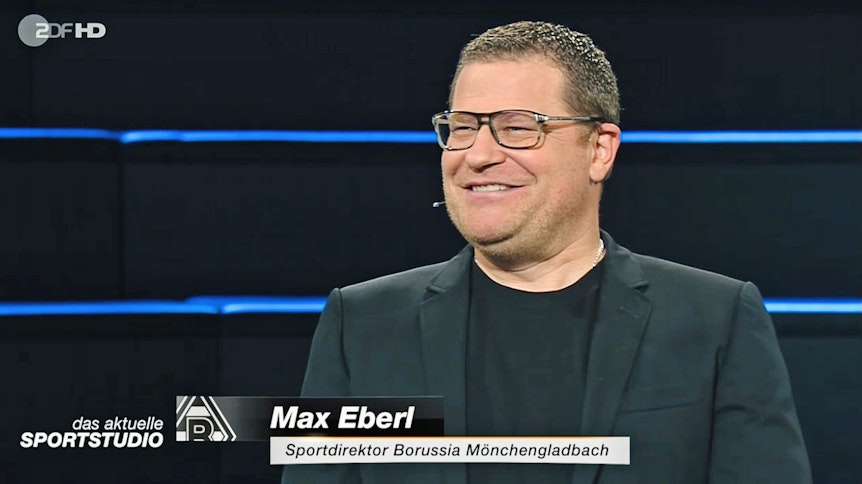 Max Eberl, Sportdirektor der Gladbacher Borussia, ist am Samstagabend zu Gast im „Sportstudio“ beim TV-Sender ZDF gewesen.