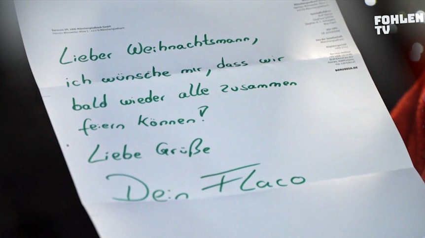 Borussias Patrick Herrmann einen diesen Wunschbrief an den Weihnachtsmann verfasst.