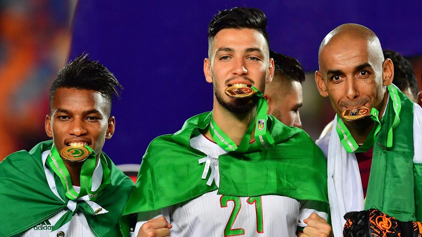 Ramy Bensebaini gewann 2019 mit Algerien den Afrika-Cup.