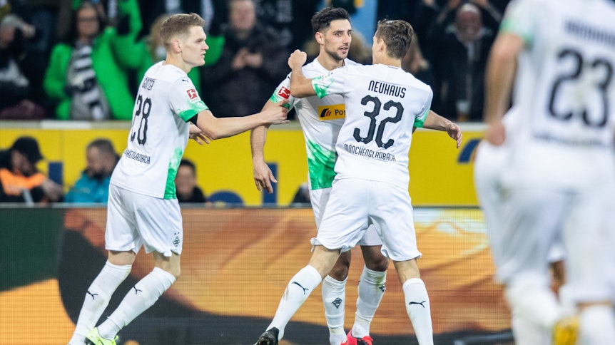 Die drei Besten bei Borussia Mönchengladbach in der Rückrunde: Matthias Ginter, Lars Stindl und Florian Neuhaus.