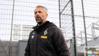 Marco Rose, Cheftrainer von Borussia Mönchengladbach, gab 100 Amateur-Trainern unter anderem Tipps für die Arbeit im Kleingruppen-Training.