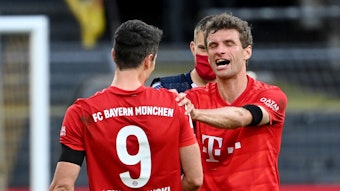Robert Lewandowski und Thomas Müller fehlen dem FC Bayern München gegen Borussia Mönchengladbach beide gesperrt.