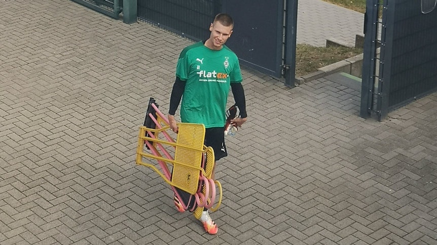 Moritz Nicolas ist seit der Saison 2019/20 bei Union Berlin. Jetzt wurde ist der Torhüter plötzlich wieder im Borussia-Park gesehen.