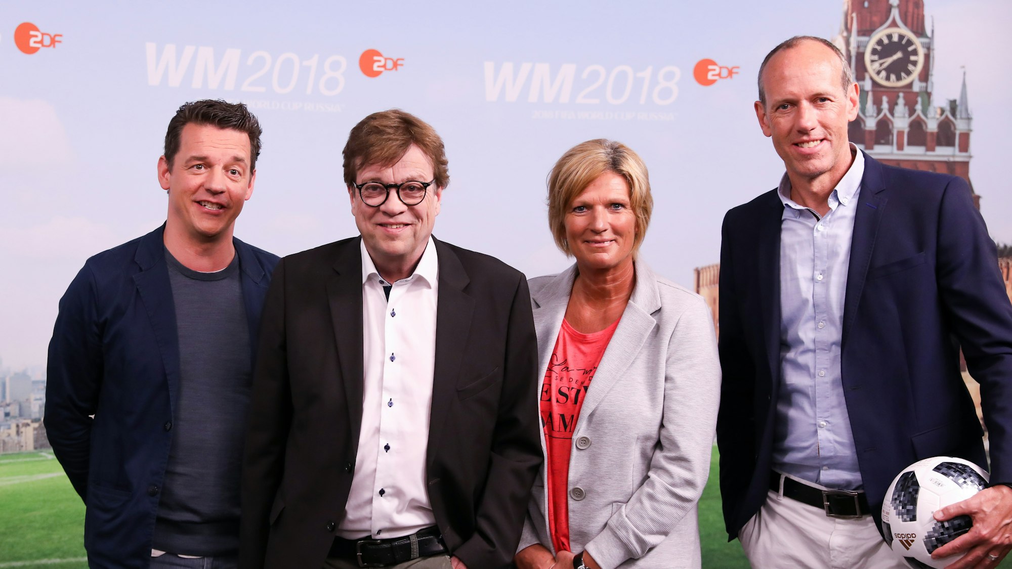 Oliver Schmidt, Bela Rethy und Claudia Neumann im Einsatz für das ZDF.