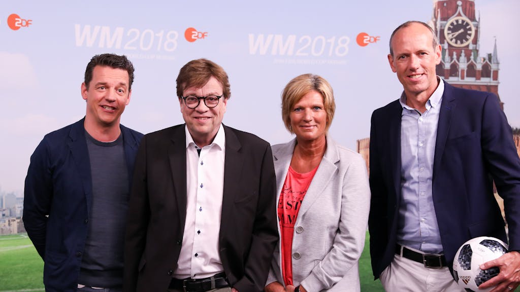 Oliver Schmidt, Bela Rethy und Claudia Neumann im Einsatz für das ZDF.