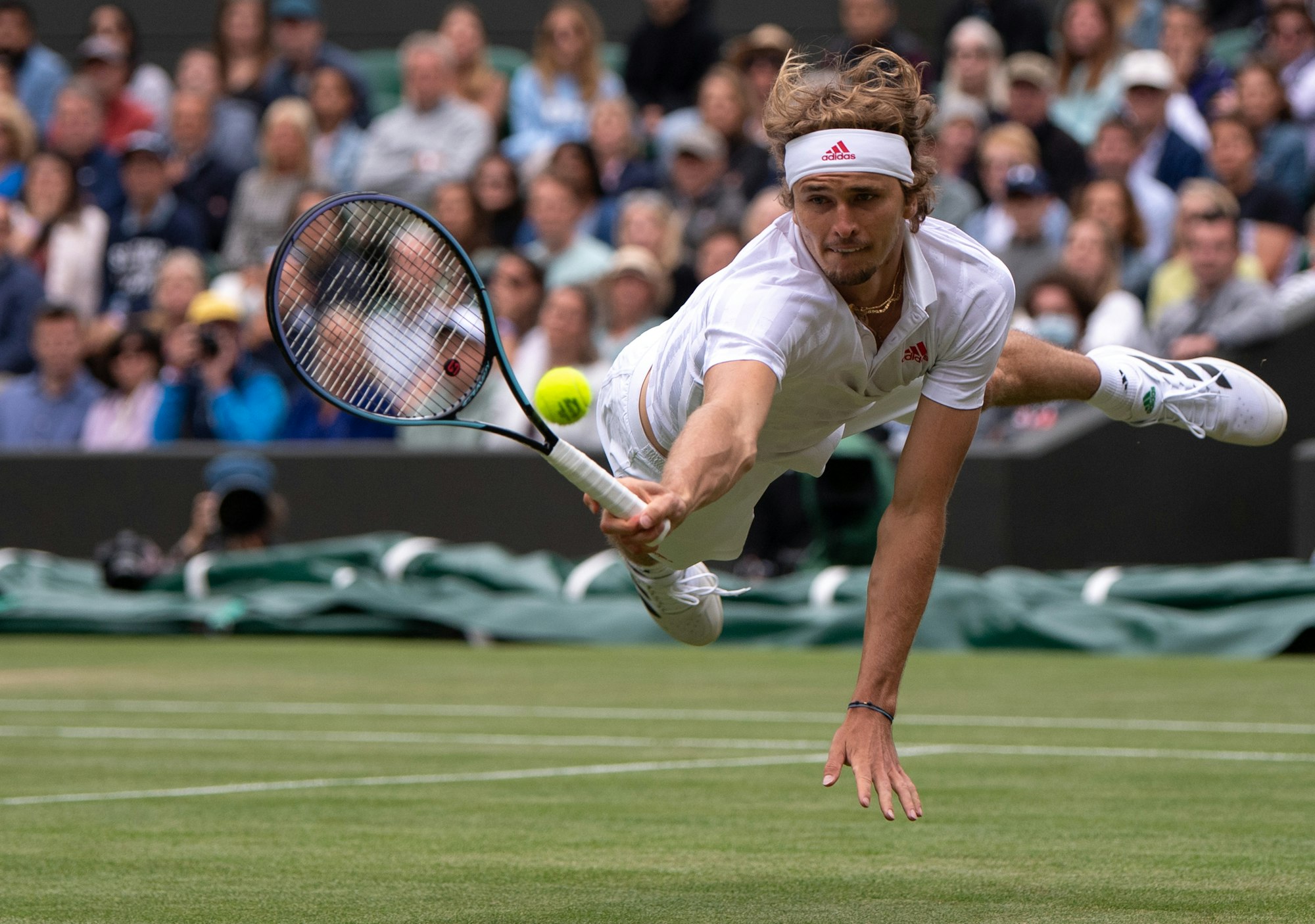 Tennis: Alexander Zverev in Aktion in Wimbledon.