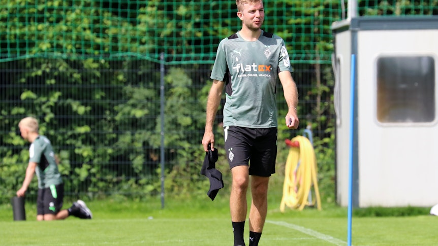Christoph Kramer von Borussia Mönchengladbach am 18. Juli 2021 beim Training der Fohlenelf in der Klosterpforte in Harsewinkel-Marienfeld.