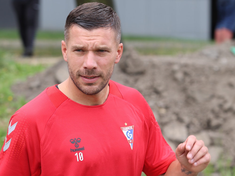 Lukas Podolski trainiert bei Gornik Zabrze.