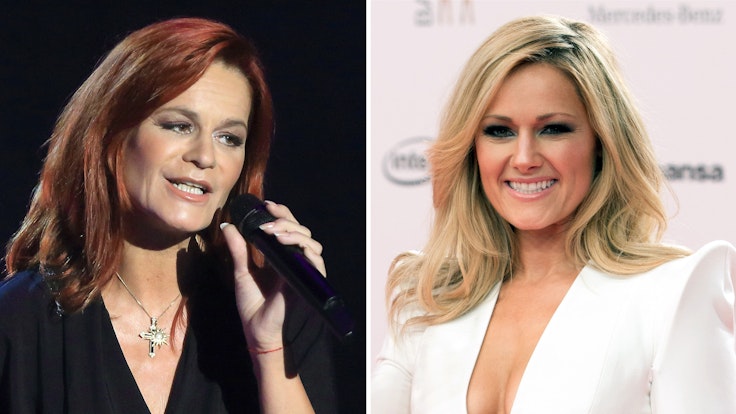 The singers Andrea Berg (left) and Helene Fischer in a photo combo from March 25, 2014.