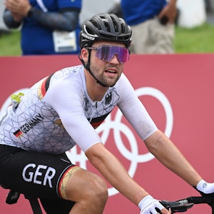 Maximilian Schachmann fährt im Olympischen Straßenrennen der Radfahrer.