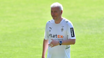 Armin Reutershahn, hier am 3. Juli 2021 beim Trainingsauftakt von Borussia Mönchengladbach im Borussia-Park.