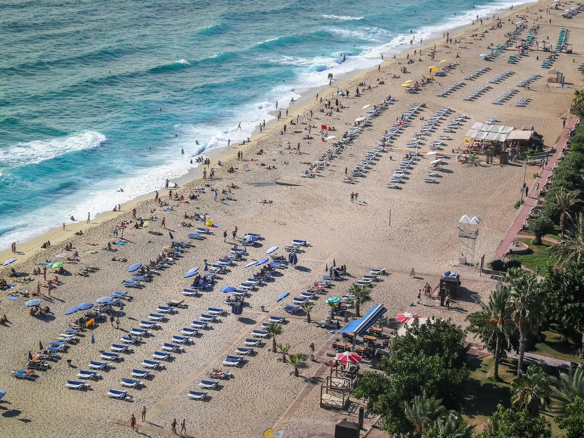 Blick auf den Sandy Beach in Alanya  in Antalya
