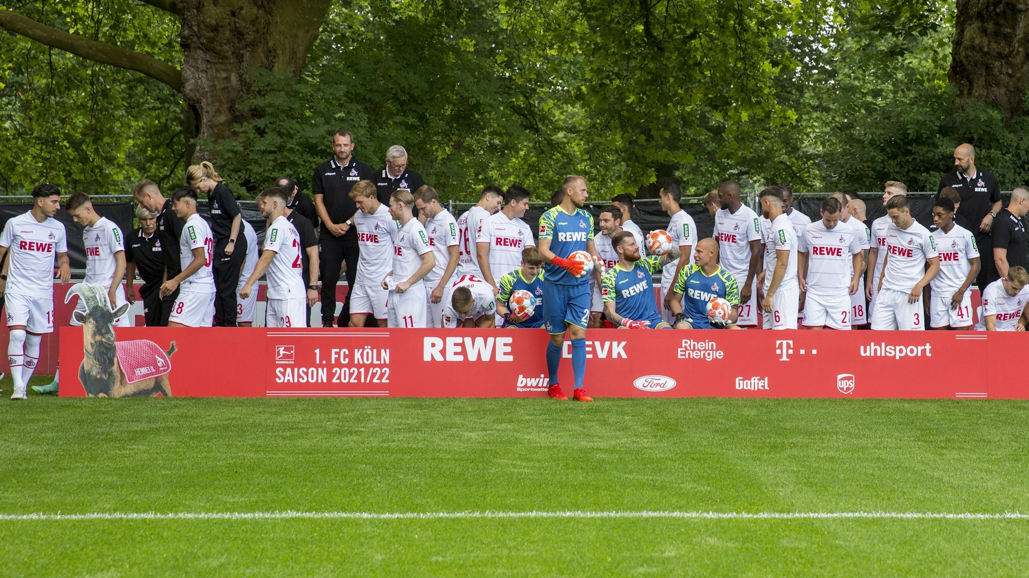 Beim 1. FC Köln entsteht das neue Mannschaftsfoto.