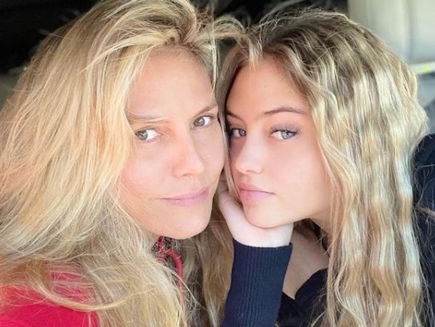 Leni Klum (rechts) und ihre Mutter Heidi Klum auf einem Selfie, aufgenommen am 19. März 2021.