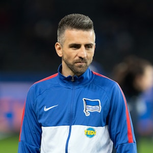 Herthas Vedad Ibisevic vor dem Spiel gegen Schalke am 31. Januar 2020.