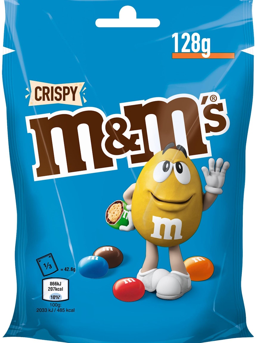 Auch die „M&M’s Crispy“ in der Produktgröße 128 Gramm ist betroffen.