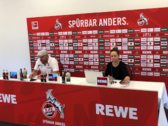 Pressekonferenz mit Steffen Baumgart am Geißbockheim.