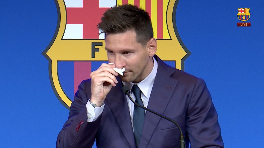 Lionel Messi auf seiner Abschieds-Pressekonferenz