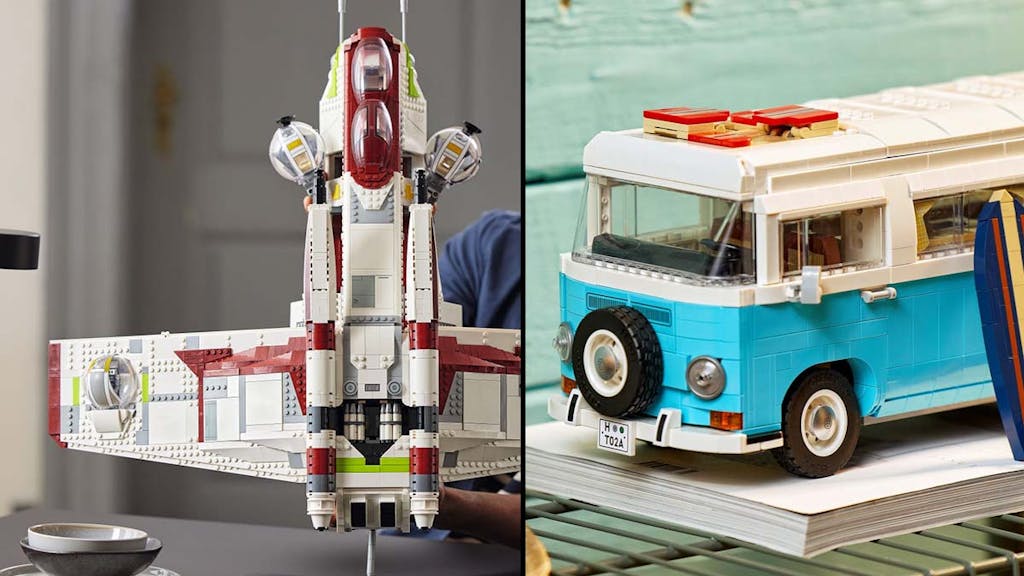 Lego Neuheiten August 2021, Lego-Star-Wars Republic Gunship und Volkswagen T2 Campingbus.