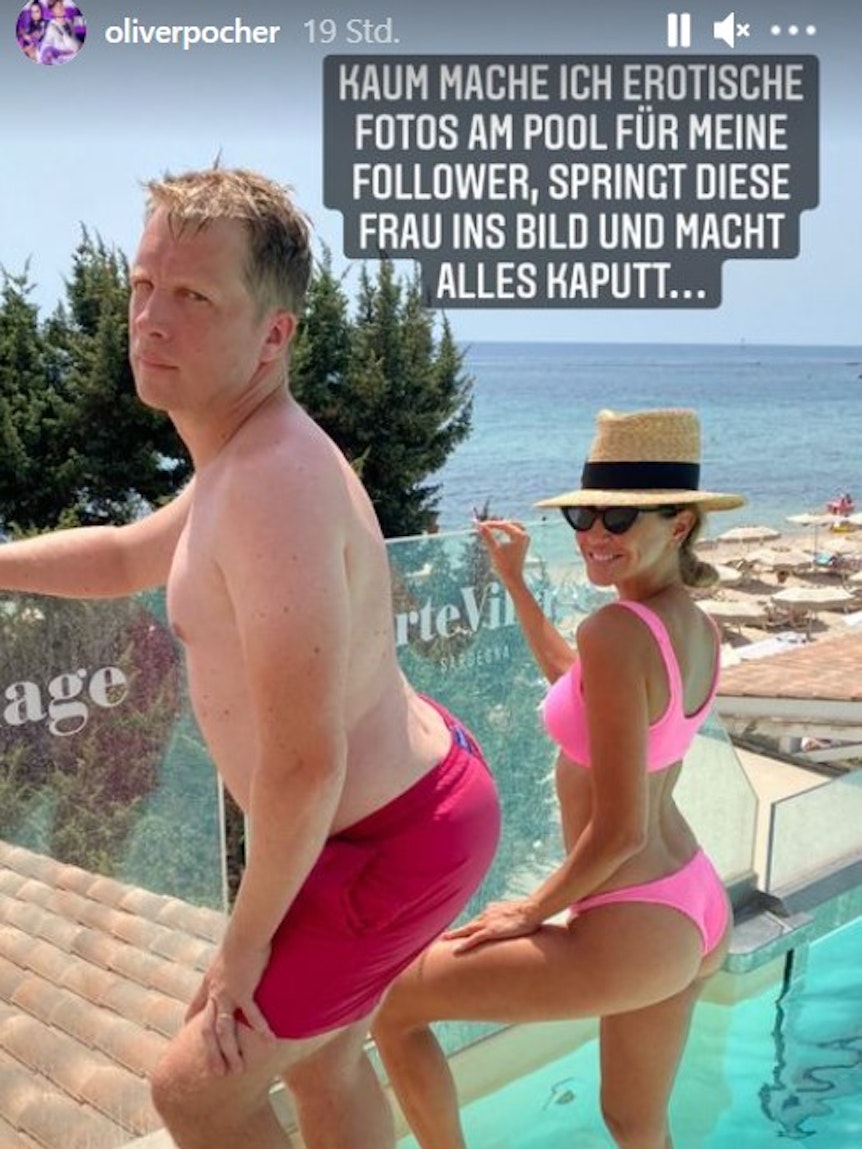 Oliver Pocher hat in seiner Instagram-Story vom 13. August 2021 dieses Foto mit Ex-Frau Alessandra Meyer-Wölden im Urlaub gepostet