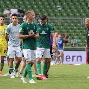 Markus Anfang beim Spiel Werder Bremen gegen SC Paderborn