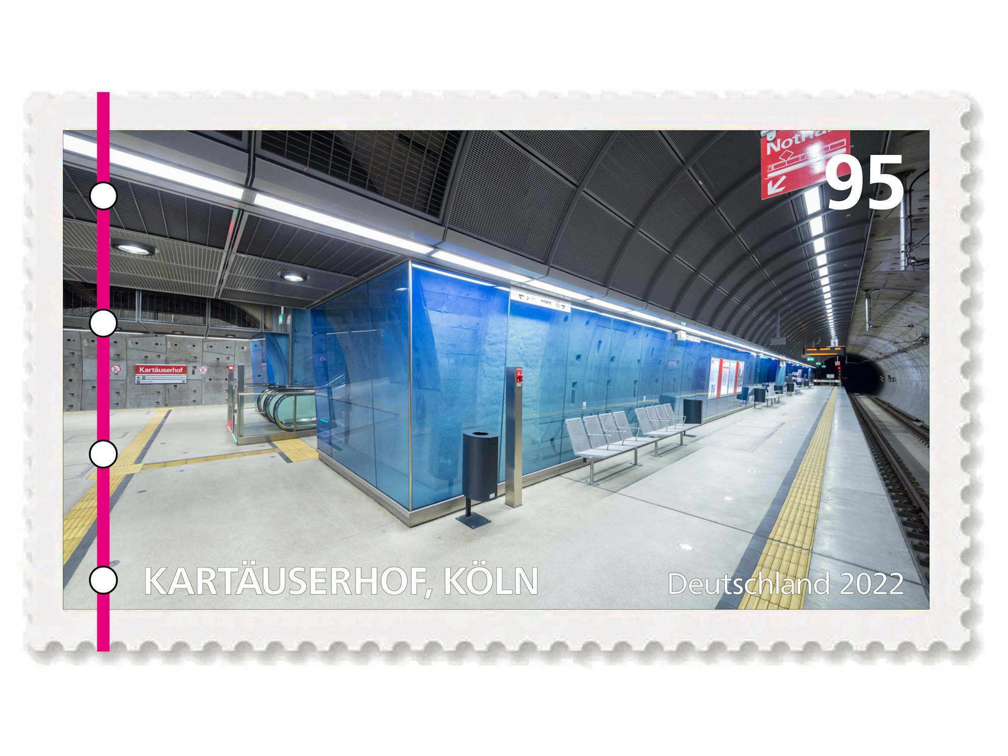 Entwurf zur Briefmarke KVB-Haltestelle Kartäuserhof