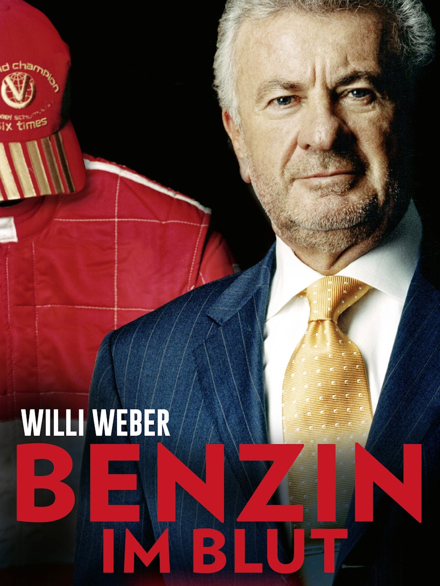 Buchcover der Autobiografie von Willi Weber: "Benzin im Blut"