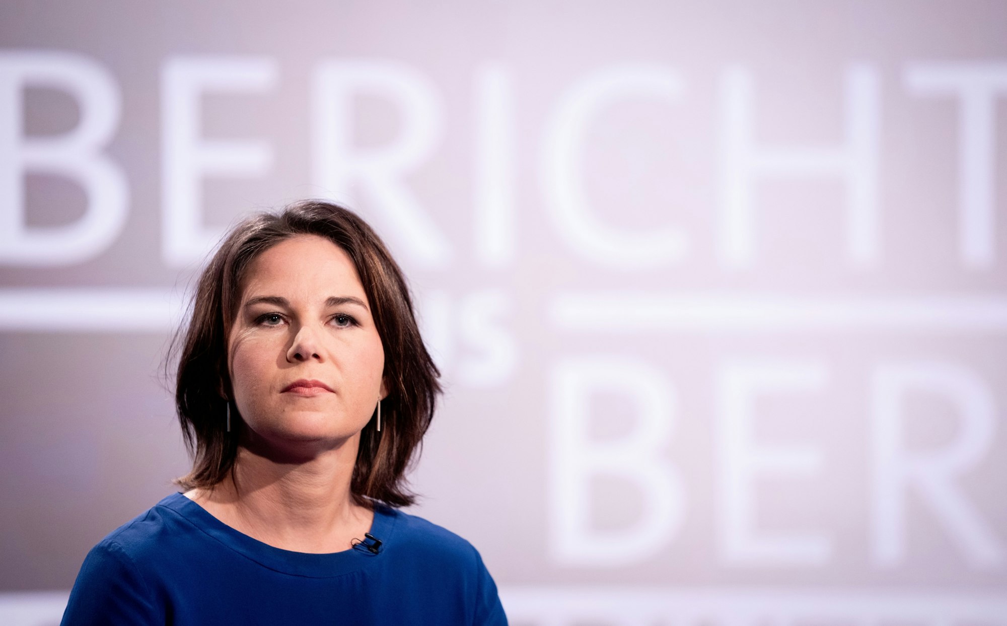 Annalena Baerbock, Kanzlerkandidatin und Bundesvorsitzende von Bündnis 90/Die Grünen, beantwortet Fragen beim ARD-Sommerinterview.