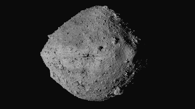 Das Foto zeigt den Asteroiden Bennu auf einer Aufnahme der NASA