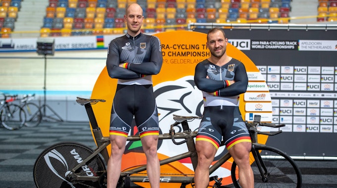Para-Cycling Weltmeisterschaft 2019: Kai Kruse und Robert Förstemann.