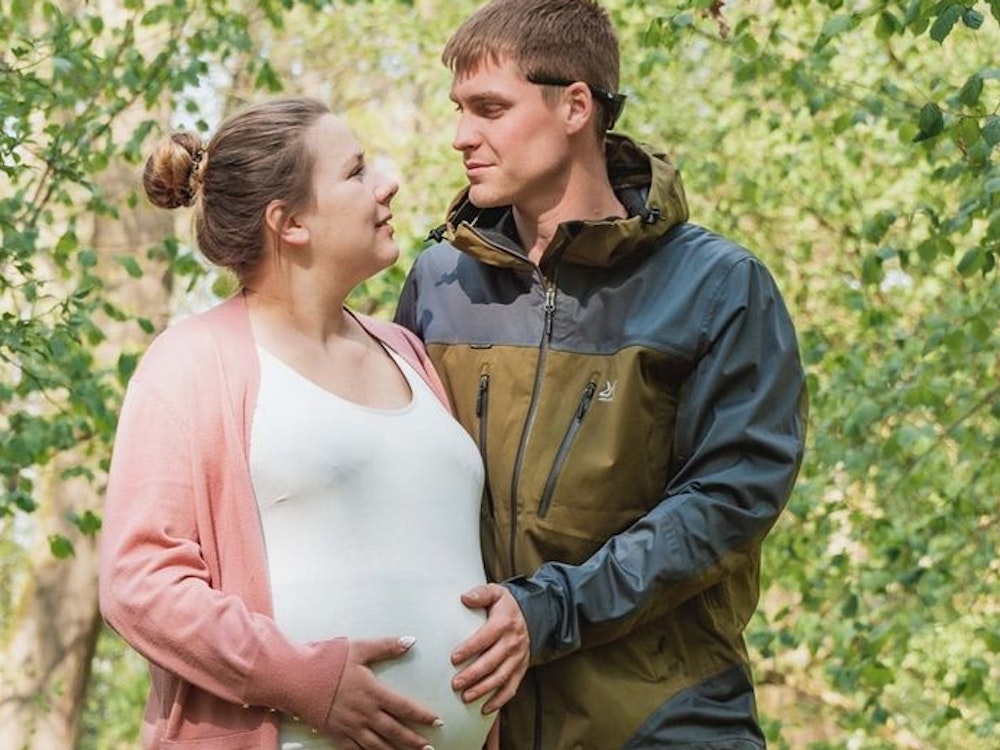 Sarafina Wollny und Ehemann Peter bei einem Schwangerschafts-Shooting
