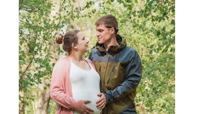 Sarafina Wollny und Ehemann Peter bei einem Schwangerschafts-Shooting