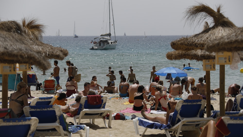 Auch am Strand in Palma de Mallorca (hier ein Archivfoto) wurden die Riesenquallen gesichtet.