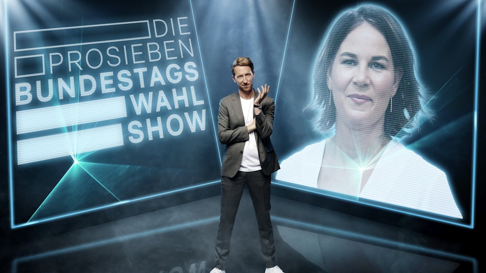 Moderator Louis Klamroth moderierte die ProSieben-Wahlshow. Gast am Mittwoch (1. September 2020) Grünen-Kanzlerkandidatin Annalena Baerbock.