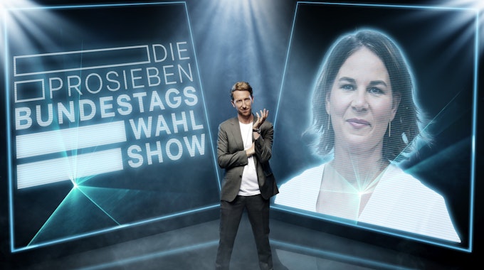 Moderator Louis Klamroth moderierte die ProSieben-Wahlshow. Gast am Mittwoch (1. September 2020) Grünen-Kanzlerkandidatin Annalena Baerbock.