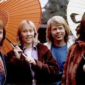 Abba kündigen neues Album an: Benny Andersson (l-r), Agnetha Fältskog, Björn Ulvaeus und Anni-Frid Lyngstad – das Foto wurde am 14. März 1980 in Tokio aufgenommen.