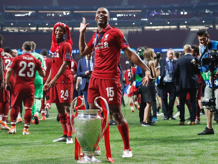 Daniel Sturridge jubelt über den Gewinn der Champions League mit dem FC Liverpool.