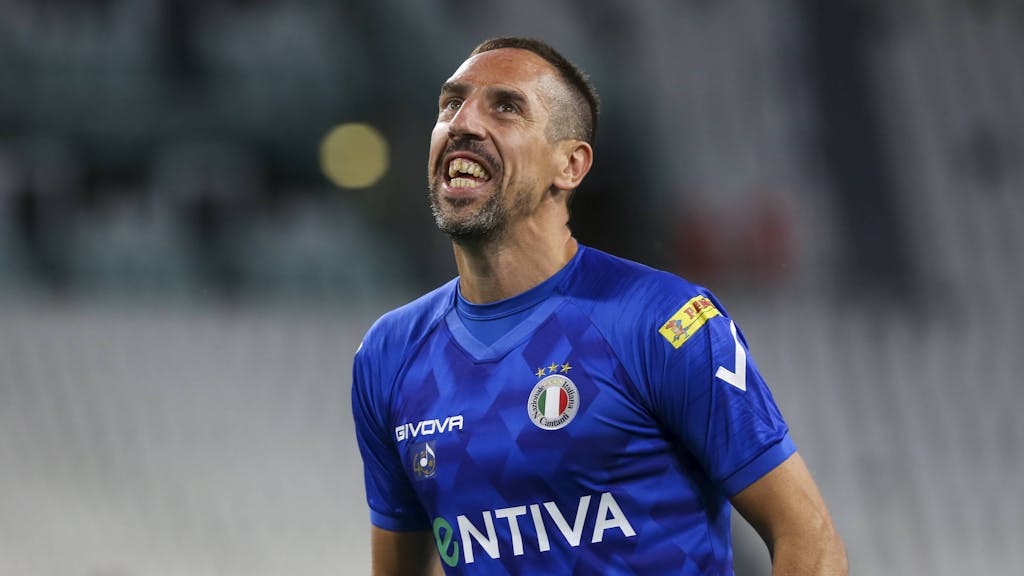 Franck Ribery ärgert sich während eines Spiels des AC Florenz.