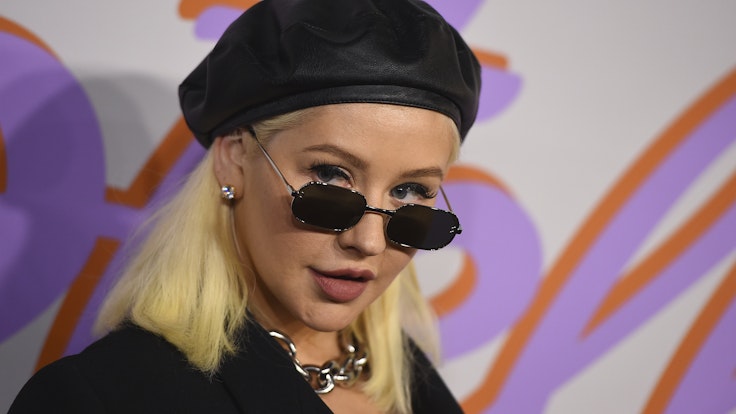 US-amerikanische Sängerin Christina Aguilera kommt am 16.01.2018 in Los Angeles (USA) zur Vorstellung der Herbstkollektion 2018 von der britischen Modedesignerin Stella McCartney.