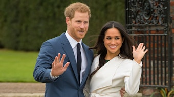 Der britische Prinz Harry und die US-amerikanische Schauspielerin Meghan Markle nach Bekanntgabe ihrer Verlobung.