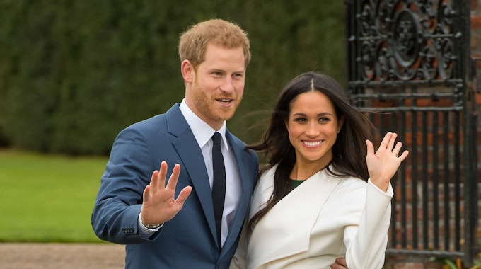 Der britische Prinz Harry und die US-amerikanische Schauspielerin Meghan Markle nach Bekanntgabe ihrer Verlobung.