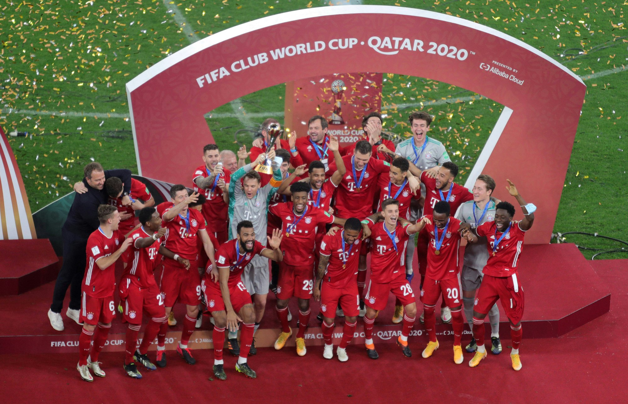 Siegerehrung der FIFA-Klub-WM nach dem Finale für den Sieger FC Bayern München