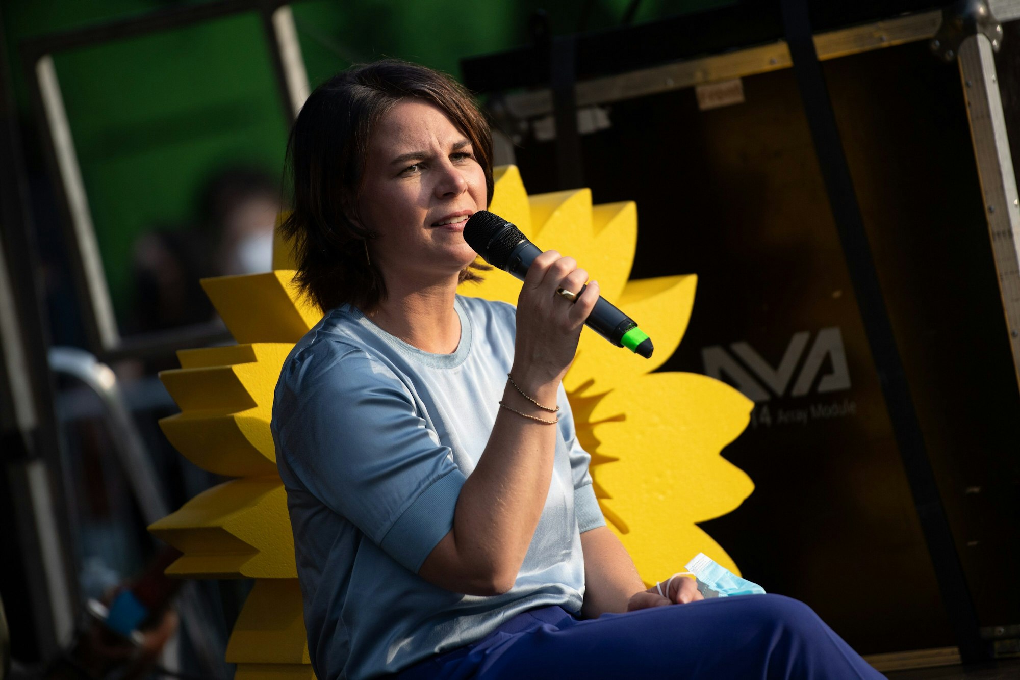 Annalena Baerbock bei einem Wahlkampf-Auftritt in Berlin 2021.