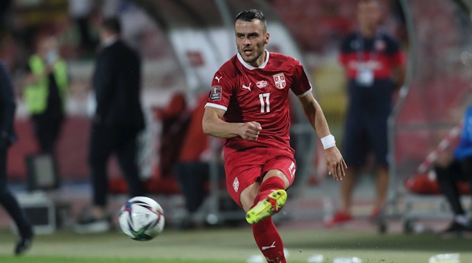 Filip Kostic im Spiel Serbien gegen Luxemburg