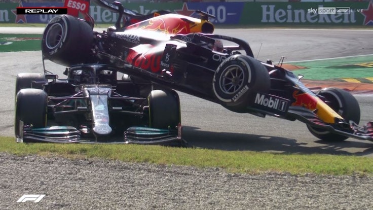 Lewis Hamilton bockt Max Verstappen beim Großen Preis von Italien auf