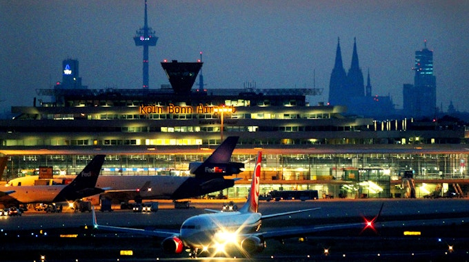Blick auf den Köln-Bonner Flughafen